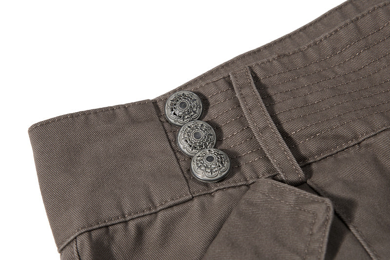 Yiaknis Grey and Brown Wide-Leg Cargo Trousers – photo 29