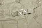 Yiaknis Wide-Leg Cropped Denim Trousers, Button Fly, Blue and Khaki – photo 29