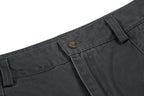 Yiaknis Khaki and Dark Grey Wide-Leg Cargo Trousers with Back Flap Pockets – photo 29