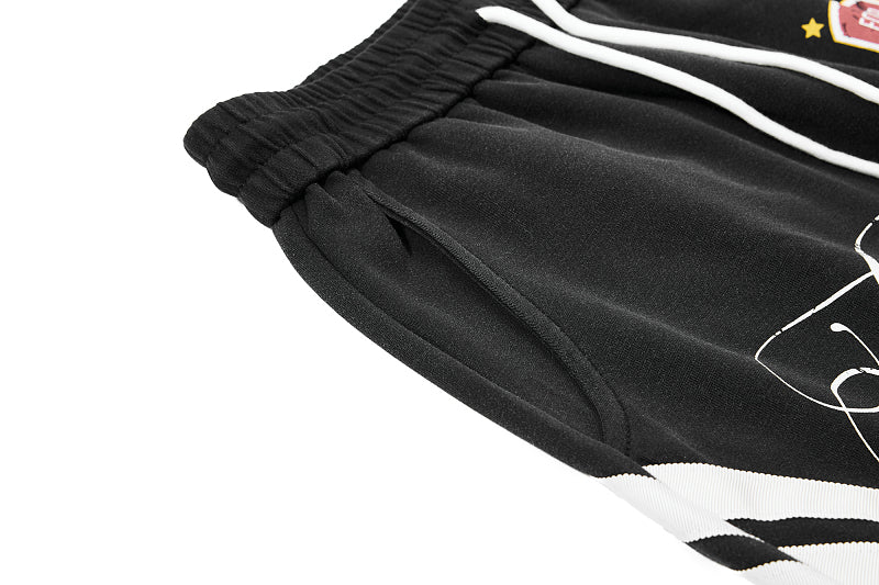 Yiaknis Wide-Leg Trousers, Side Stripes, Blue and Black – photo 29
