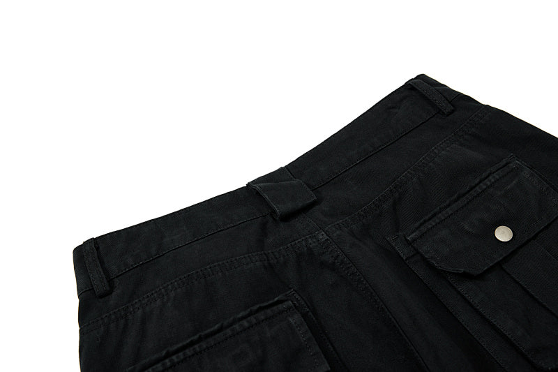 Yiaknis Wide-Leg Cargo Trousers, Snap Pockets, Dark Green and Black – photo 29