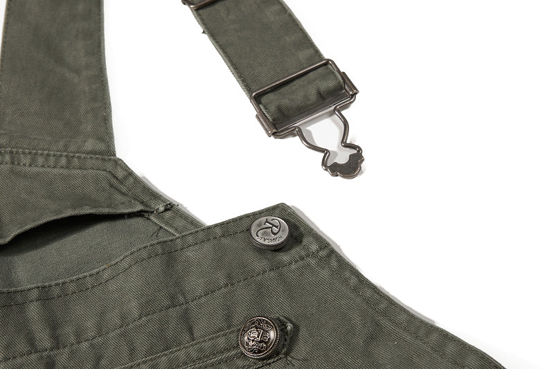 Yiaknis Cargo Overalls, Side Pockets, Khaki and Army Green