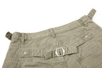 Yiaknis Wide-Leg Cropped Denim Trousers, Button Fly, Blue and Khaki – photo 30