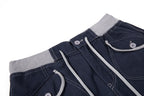 Yiaknis Flared Trousers, Drawstring Waist, Beige and Navy – photo 30