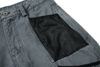 Yiaknis Wide-Leg Cropped Cargo Trousers, Mesh Panel, Blue and Grey – photo 30