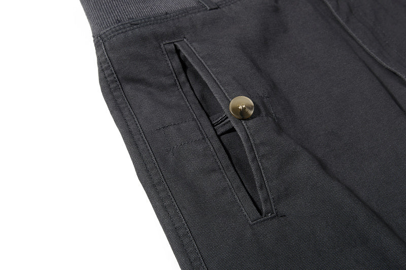 Yiaknis Khaki and Dark Grey Wide-Leg Cargo Trousers with Elastic Back Waist – photo 30