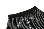 Yiaknis Striped Wide-Leg Trousers, Letter Print, Black and White Stripes – photo 30