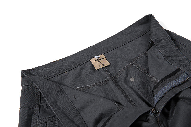 Yiaknis Wide-Leg Trousers with Diagonal Leg Seams, Navy and Dark Grey – photo 30