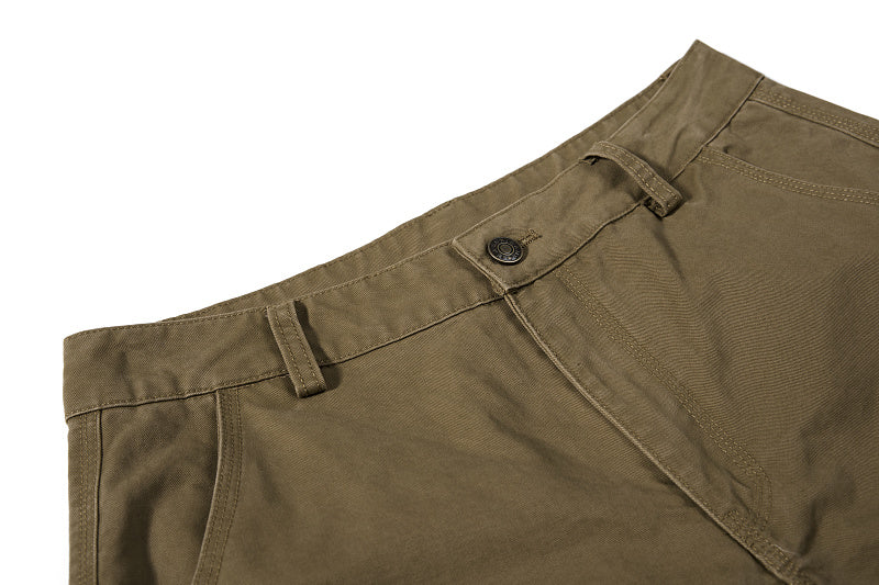 Yiaknis Wide-Leg Cargo Trousers, Pocket Straps, Dark Green and Khaki – photo 30