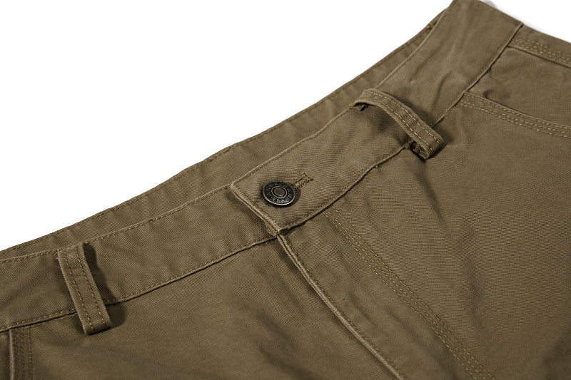 Yiaknis Wide-Leg Cargo Trousers, Pocket Straps, Dark Green and Khaki – photo 31