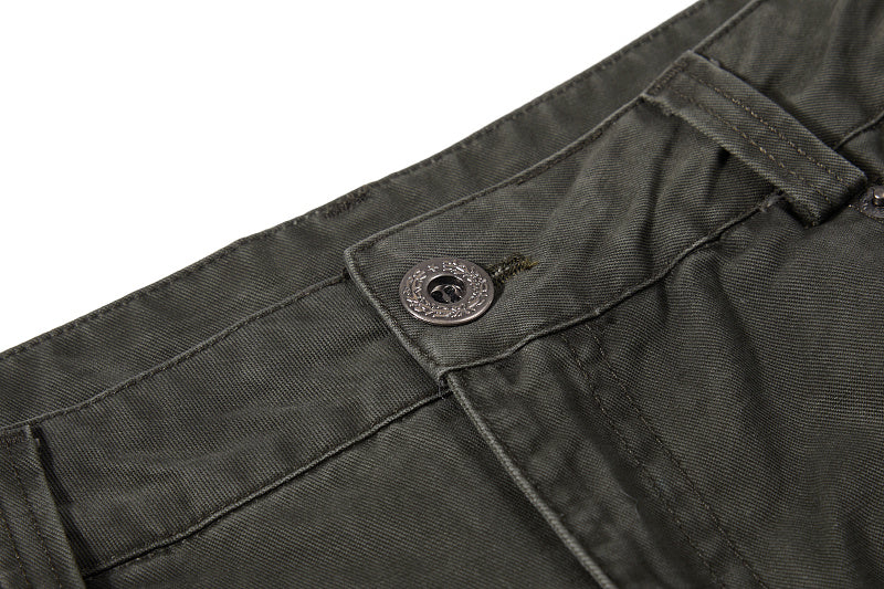 Yiaknis Wide-Leg Cargo Trousers, D-Ring Pockets, Black and Dark Green – photo 31