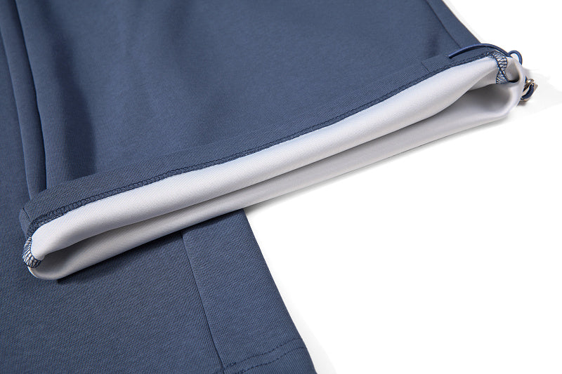 Yiaknis Wide-Leg Sweatpants with Large 13 Print, Light Grey and Blue