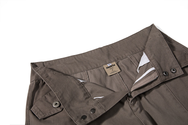 Yiaknis Grey and Brown Wide-Leg Cargo Trousers – photo 31