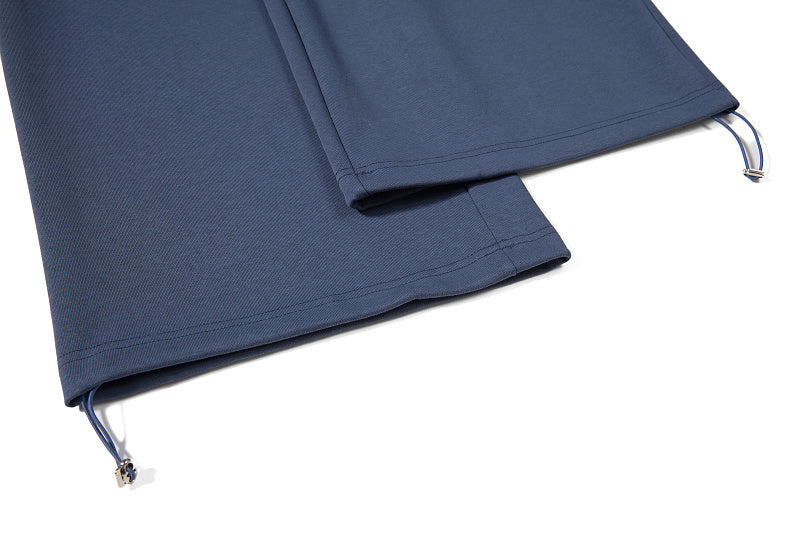 Yiaknis Wide-Leg Sweatpants with Large 13 Print, Light Grey and Blue