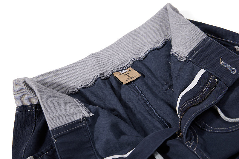 Yiaknis Flared Trousers, Drawstring Waist, Beige and Navy – photo 32