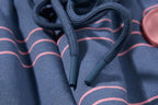 Yiaknis Wide-Leg Sweatpants with Button and Line Print, Pink and Blue – photo 32