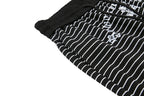 Yiaknis Striped Wide-Leg Trousers, Letter Print, Black and White Stripes – photo 32