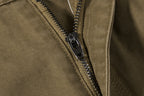 Yiaknis Wide-Leg Cargo Trousers, Pocket Straps, Dark Green and Khaki – photo 32
