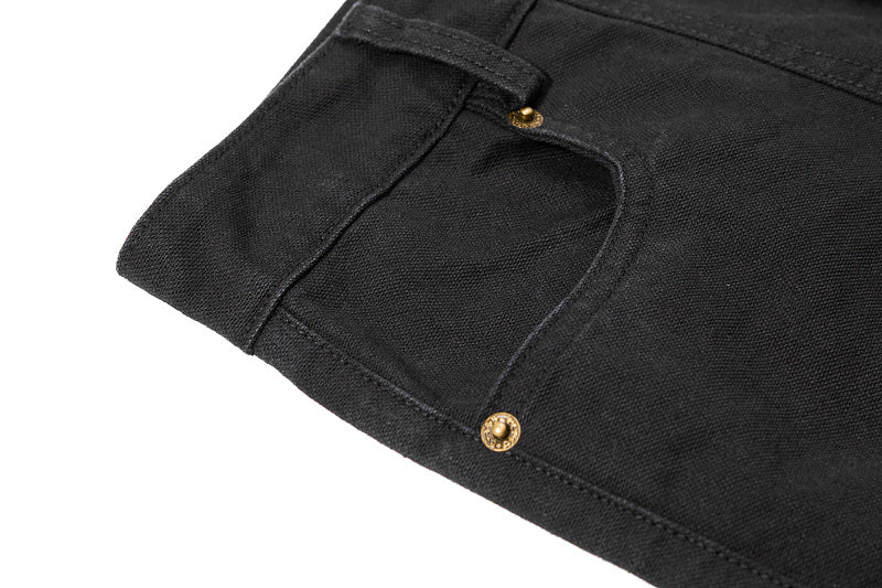 Yiaknis Wide-Leg Trousers with Button Fly and Flap Pockets, Khaki and Black – photo 32