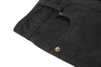Yiaknis Wide-Leg Trousers with Button Fly and Flap Pockets, Khaki and Black – photo 32