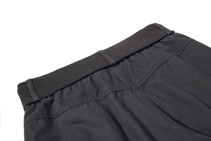 Yiaknis Baggy Wide-Leg Trousers, Drawstring Waist, Khaki and Dark Grey – photo 32