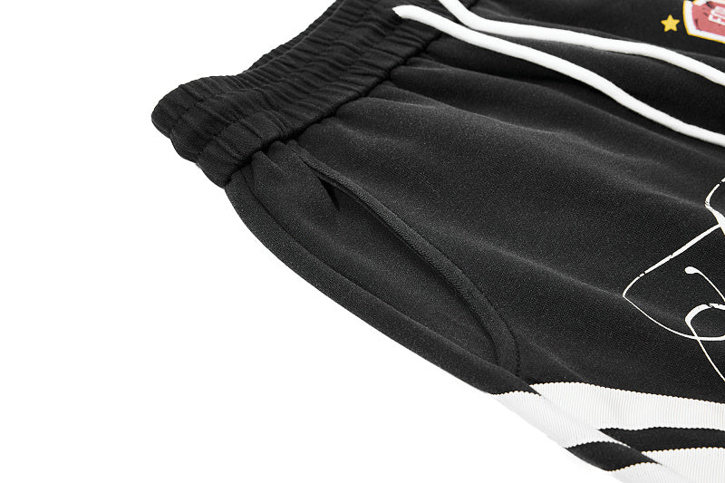 Yiaknis Zip-Up Hoodie and Sweatpants Set, Script Print, Blue and Black – photo 32