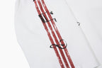 Yiaknis Men's Black and White Polo Shirt, Red Stripe – photo 33