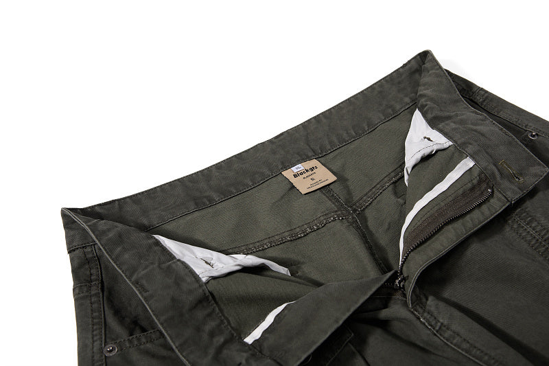 Yiaknis Wide-Leg Cargo Trousers, D-Ring Pockets, Black and Dark Green – photo 33