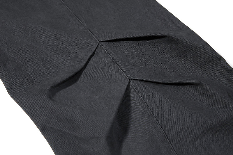 Yiaknis Wide-Leg Trousers with Diagonal Leg Seams, Navy and Dark Grey – photo 33