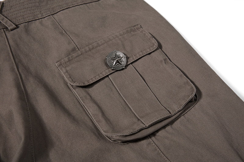 Yiaknis Grey and Brown Wide-Leg Cargo Trousers – photo 33