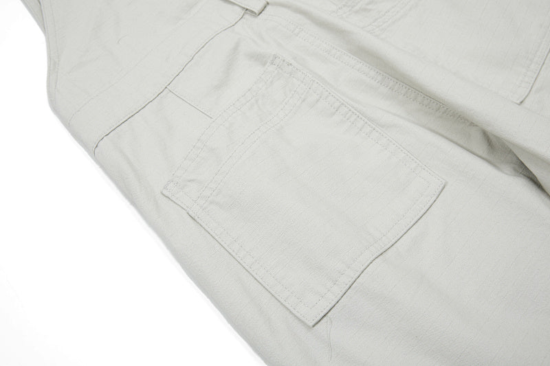 Yiaknis Wide-Leg Overalls with Snap Buttons - Black, Off White