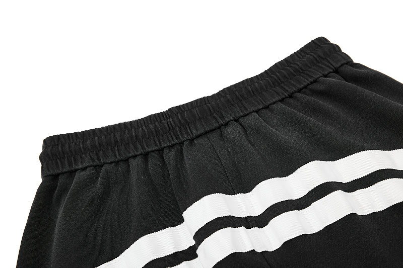 Yiaknis Wide-Leg Trousers, Side Stripes, Blue and Black – photo 33