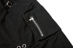 Yiaknis Wide-Leg Cropped Cargo Trousers, Lace-Up Legs, Off White and Black – photo 33