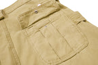 Yiaknis Wide-Leg Cropped Cargo Trousers, Button Fly, Green and Khaki – photo 33