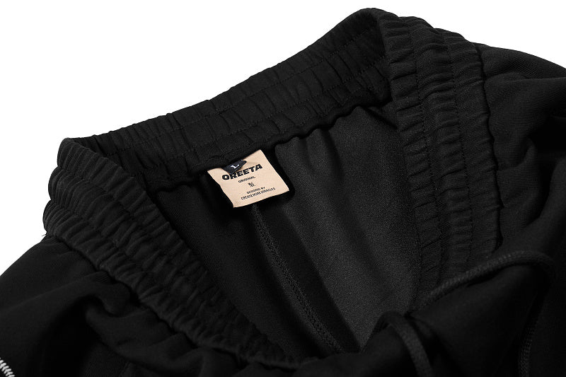 Yiaknis Wide-Leg Sweatpants, Letter Print, Burgundy and Black
