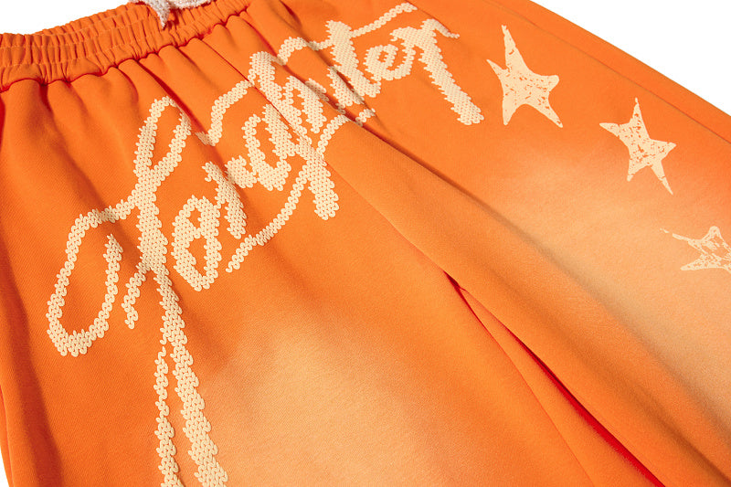 Yiaknis Wide-Leg Trousers, Script Letter, Black and Orange – photo 33