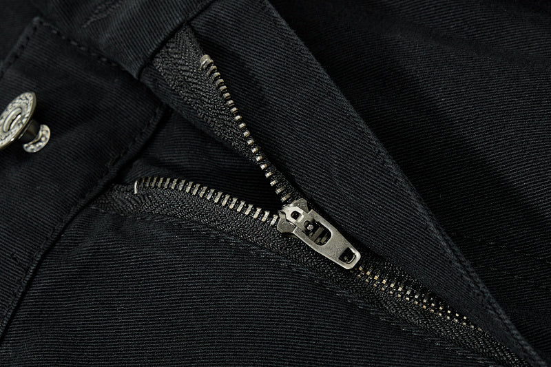 Yiaknis Wide-Leg Cargo Trousers, Snap Pockets, Dark Green and Black – photo 33