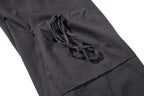 Yiaknis Baggy Wide-Leg Trousers, Drawstring Waist, Khaki and Dark Grey – photo 34