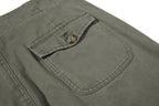 Yiaknis Wide-Leg Cargo Trousers with Button Front, Navy and Grey Green – photo 34