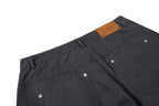 Yiaknis Wide-Leg Trousers with Diagonal Leg Seams, Navy and Dark Grey – photo 34
