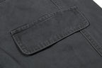Yiaknis Khaki and Dark Grey Wide-Leg Cargo Trousers with Back Flap Pockets – photo 34