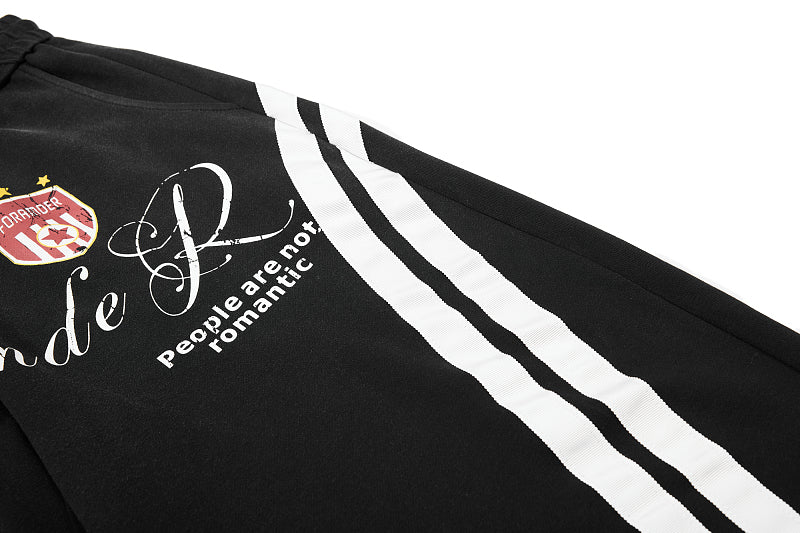 Yiaknis Wide-Leg Trousers, Side Stripes, Blue and Black – photo 34