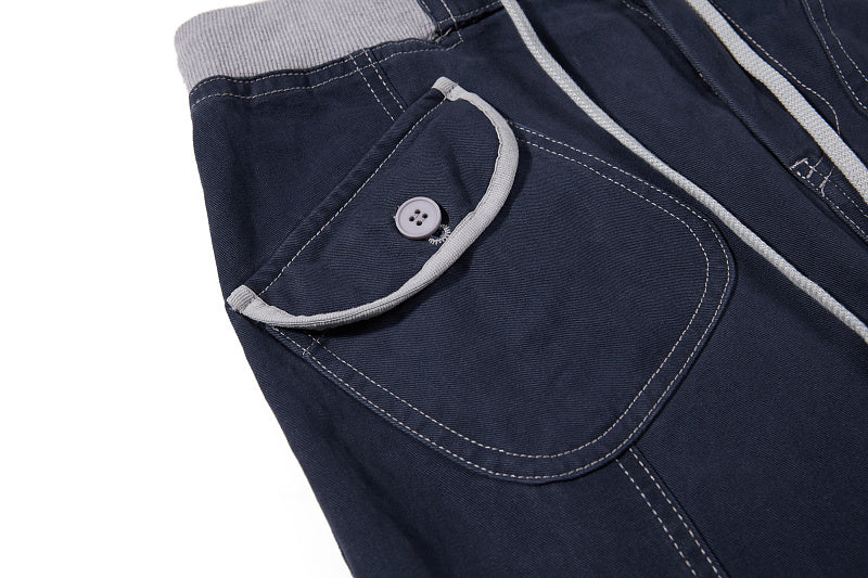 Yiaknis Flared Trousers, Drawstring Waist, Beige and Navy – photo 34