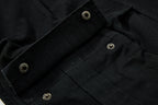 Yiaknis Wide-Leg Cargo Trousers, Snap Pockets, Dark Green and Black – photo 34