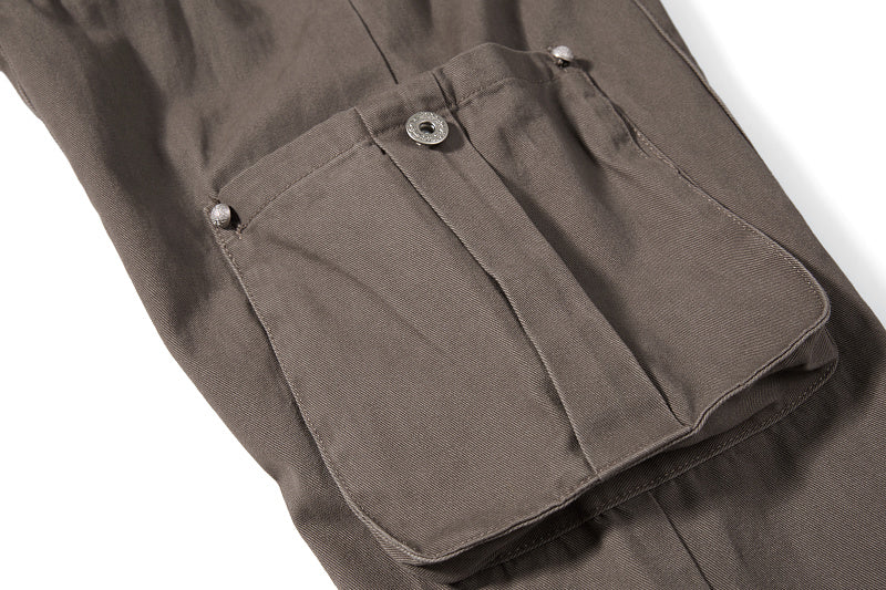 Yiaknis Grey and Brown Wide-Leg Cargo Trousers – photo 34