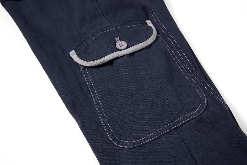 Yiaknis Flared Trousers, Drawstring Waist, Beige and Navy – photo 35