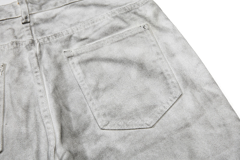Yiaknis Flared Trousers with Washed Finish, Black and Light Grey – photo 35