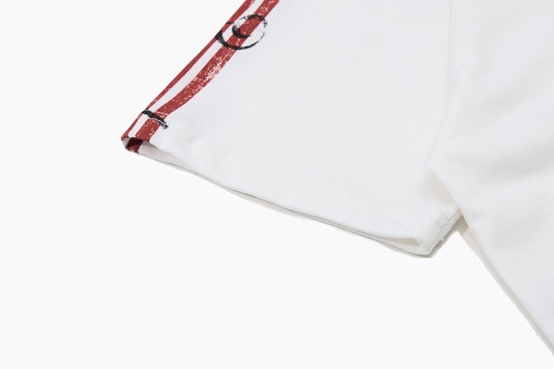 Yiaknis Men's Black and White Polo Shirt, Red Stripe – photo 35