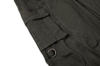 Yiaknis Wide-Leg Cargo Trousers, D-Ring Pockets, Black and Dark Green – photo 35