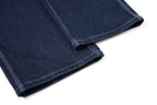 Yiaknis Wide-Leg Denim Overalls, Bib and Cargo Pockets, Dark Blue and Black – photo 35